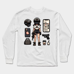 Tactical Gear Fusion Tee: Where Fashion Meets Urban Warfare Long Sleeve T-Shirt